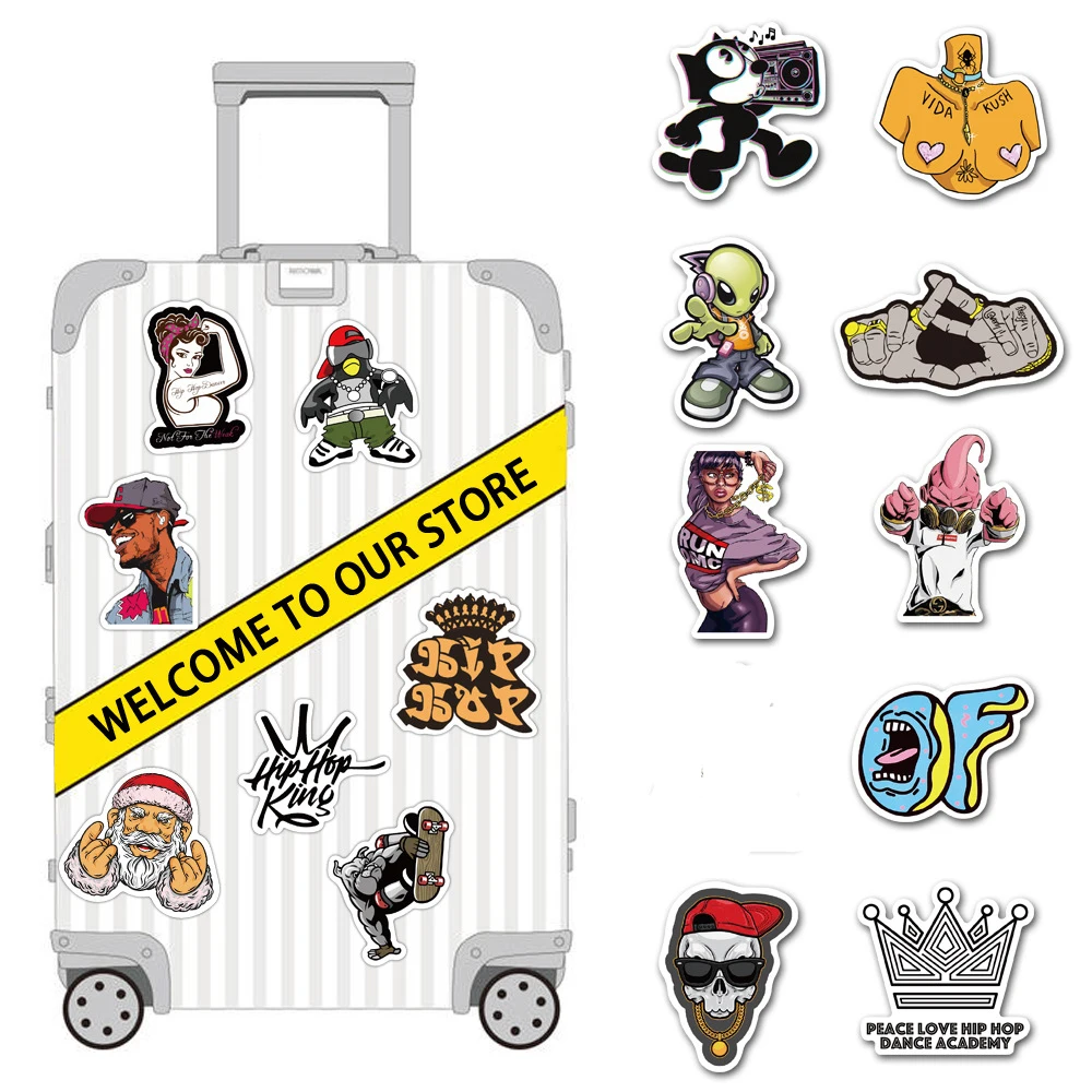 1050100pcs funny meme hip hop rock stickers aesthetic laptop phone skateboard waterproof graffiti decal sticker packs kid toy free global shipping