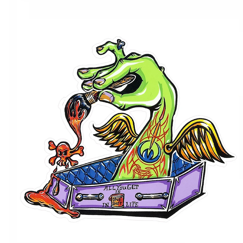 

Horror Funny One-hand Drawing Personalized Car Stickers PVC Body Exterior Accessories Motorcycle Laptop Decoration Auto Decal