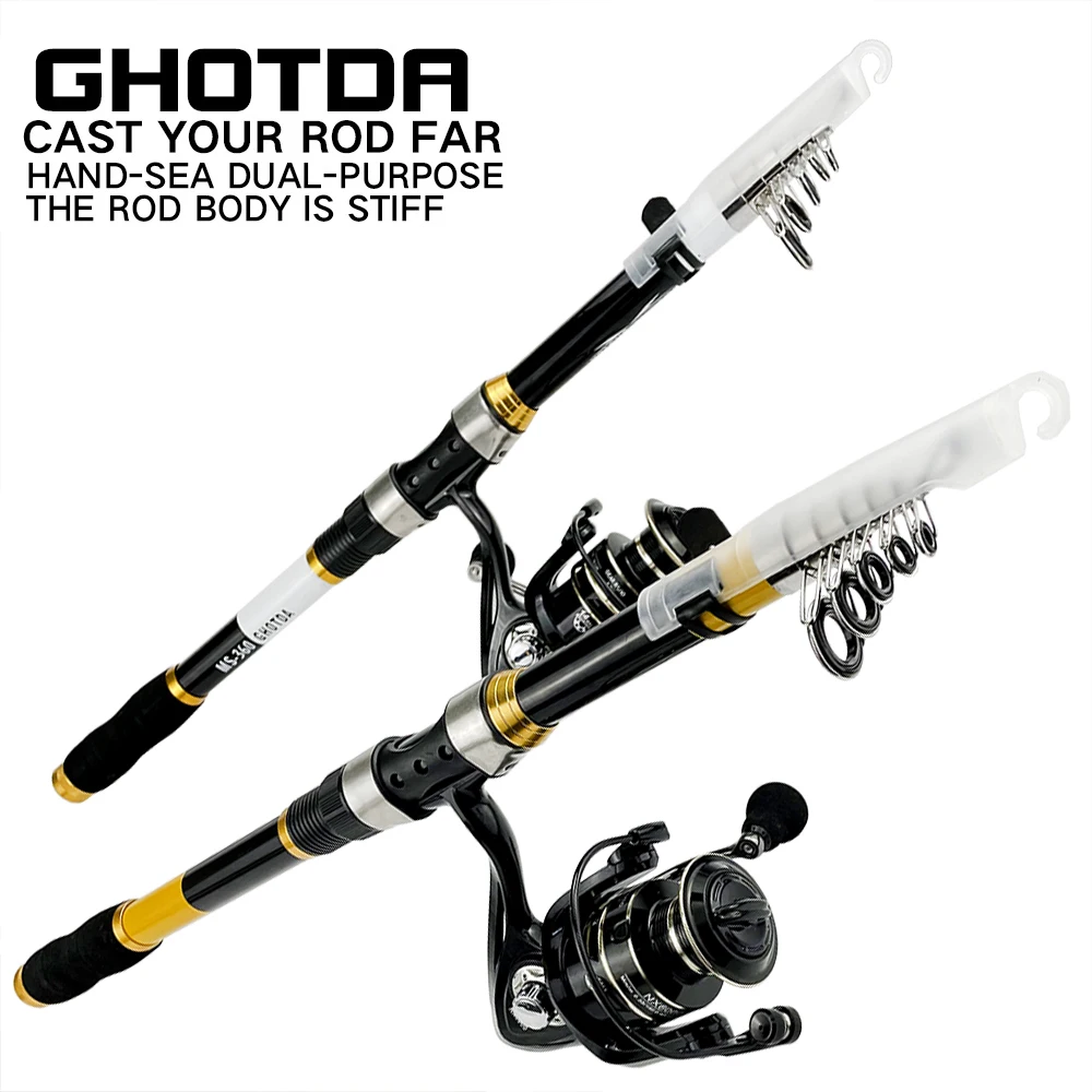 

Fishing Rod Reel Combo Portable 2.1-3.6M Lure Fishing Rod and 12+1BB Spinning Reel Set