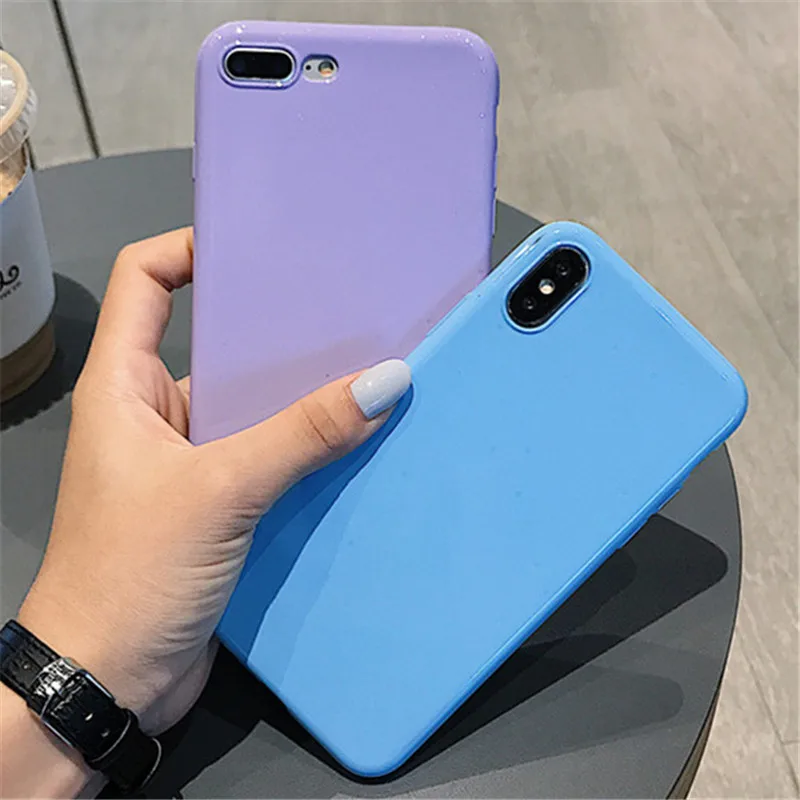 Блестящие Чехлы для iPhone X XR XS Max 8 7 6 6S Plus из мягкого ТПУ Samsung Galaxy S10 S10e S9 S8 S7 S6