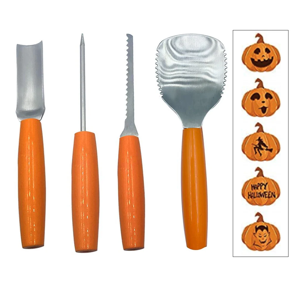 4/8 штук в упаковке профессиональная тыквы набор инструментов для резки Трафареты