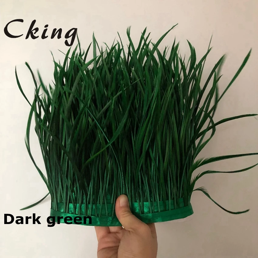 10 ярдов/партия, крашеные гусиные перья 15-20 см