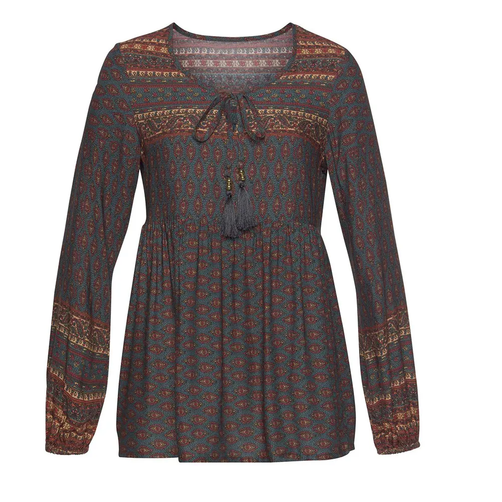 Недавно Футболка с принтом Блузка Для женщин круглый вырез горловины свободные