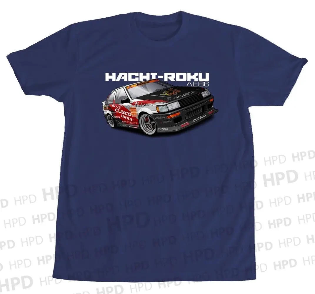 2019 горячая Распродажа Модная японская автомобильная футболка Hachi-Roku AE86 с