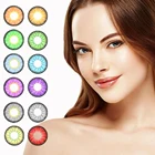 1 пара классический 3 тонов Цветной контактные линзы серо-голубой 12 Цвета контактные линзы США Модные Контактные линзы для объектива