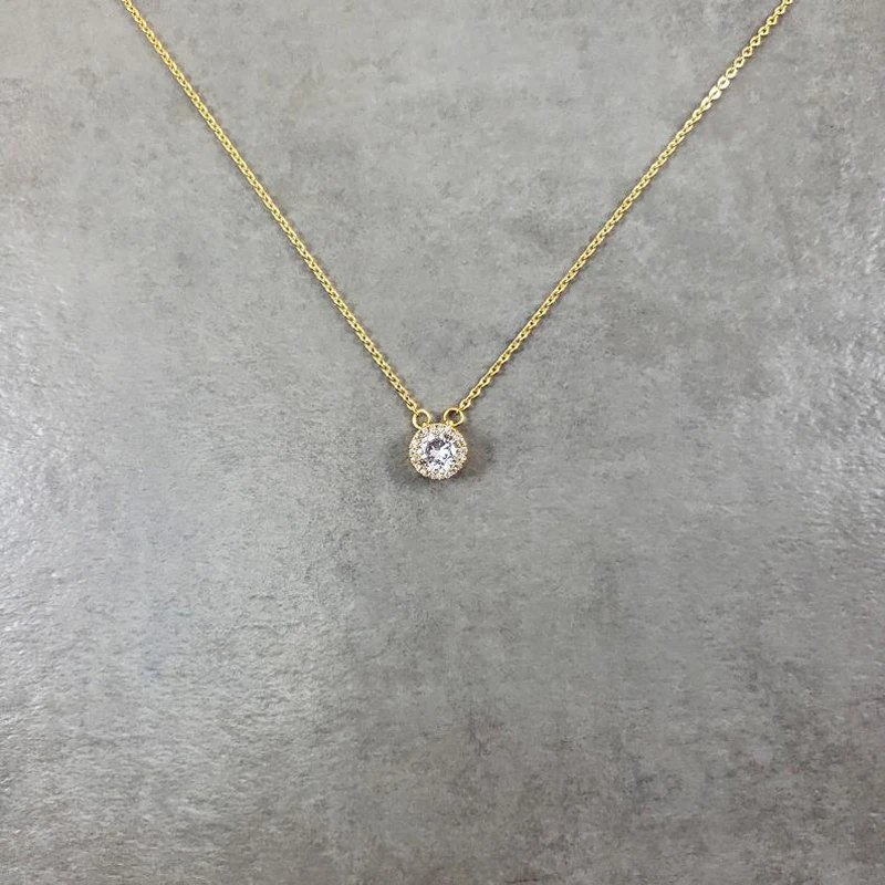 V привлечь Свадебные украшения Роскошные CZ круглый себе Цепочки и ожерелья