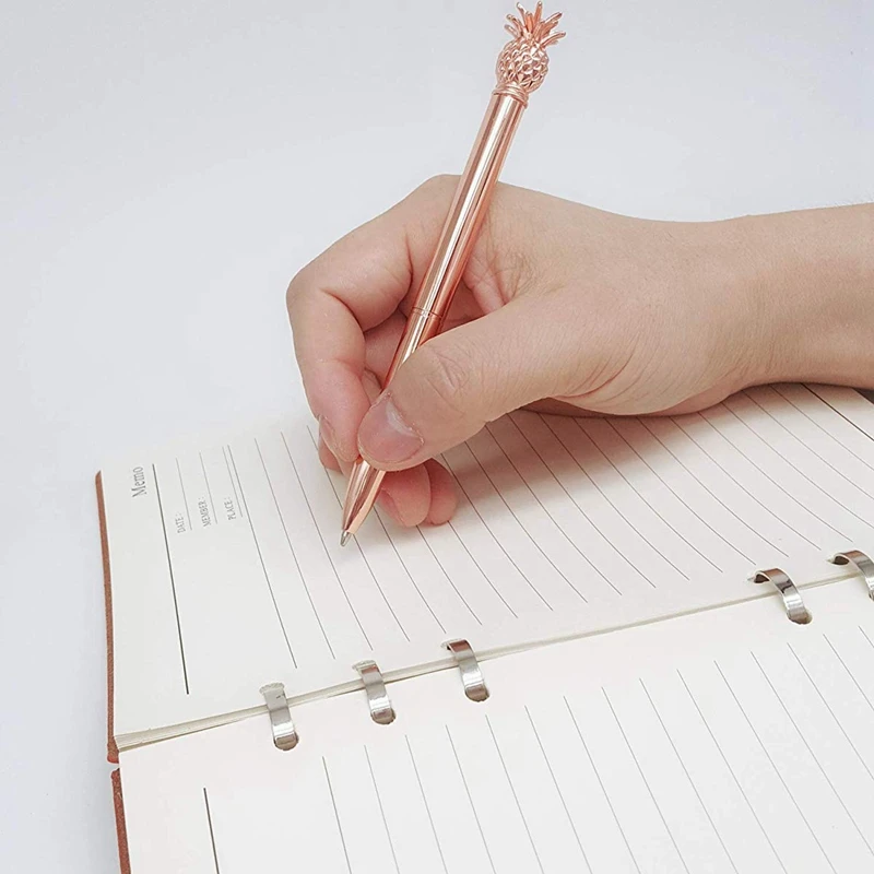 

Pineapple Pens Cute Ballpoint Pens, Rose Gold Metal Pen, White, Silver Office Supplies and School Desk Accessories, Fancy Nice G