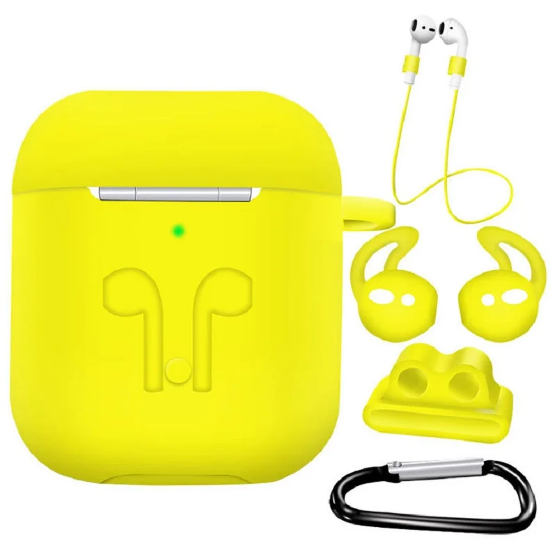 

5 in 1 Case for Earphones Airpods 1/2 Cover Coque Air Pods 2 Case Silicone Earpods Apple Airpod Cases Earphone Cover Accessories