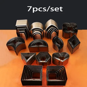 7 шт. круг формы резак DIY кожаные серьги ювелирные изделия ремесленный круглый колокольчик кремний высечки нож Перфоратор Инструмент Плесень шаблон