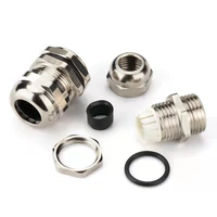 waterproof cable gland connector ip68 nickel plated brass metric cable m8 m10 m12 m14 m16 m18 m36 fit 18 25mm for 4 8mm cable