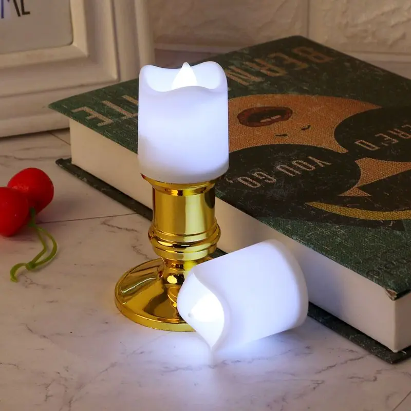 2020 Новый 2 шт пластиковый Позолоченный Подсвечник подставка для электронных