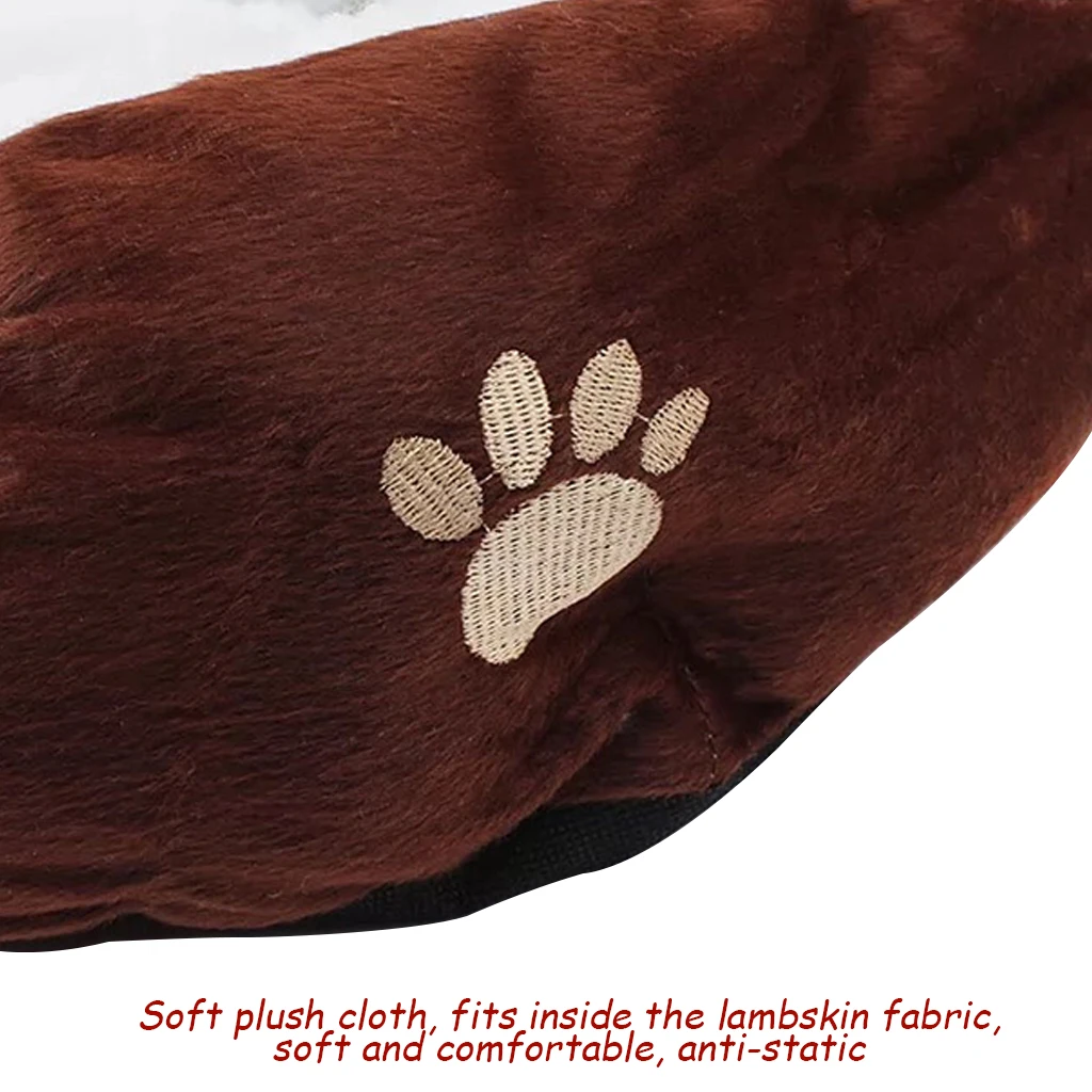 Мягкая кровать для собак круглая питомцев домик зимний теплый спальный мешок