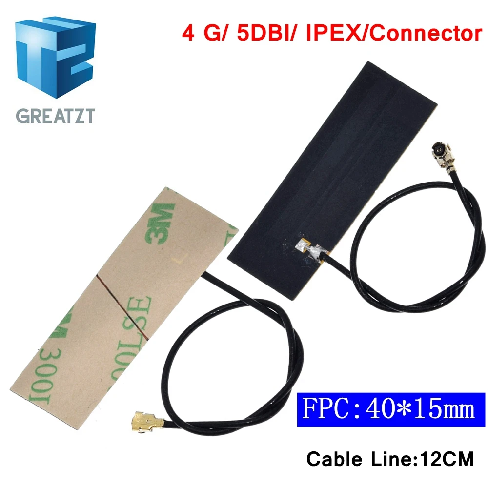 GREATZT 10 шт. 5DBI FPC Встроенная печатная плата антенна LTE 4G 3G GSM CDMA WCDMA TDSCDMA 1 13 линия 12 см