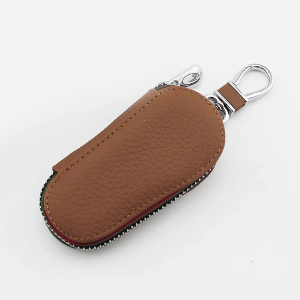 

Car boutique men's key bag PU Leather Housekeeper Holders Car Keychain Covers Zipper Key bag small feet Key Holder Pouch Purse
