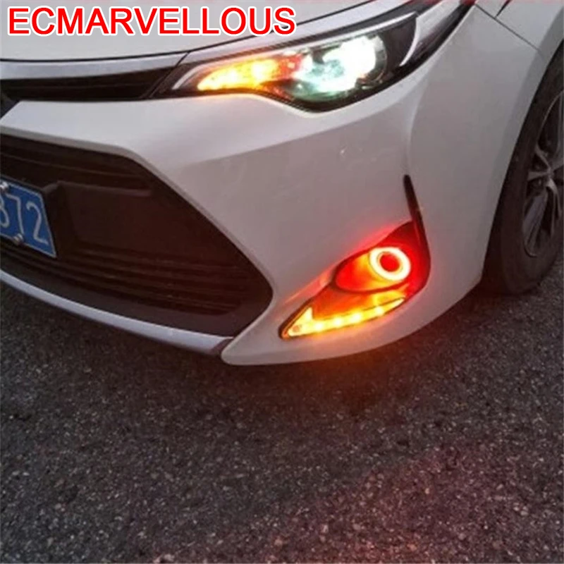 

Drl Neblineros Para Auto Lamp Side Turn Signal Led Accessory Headlights Front Fog Car Lights Assembly 17 FOR Toyota Corolla