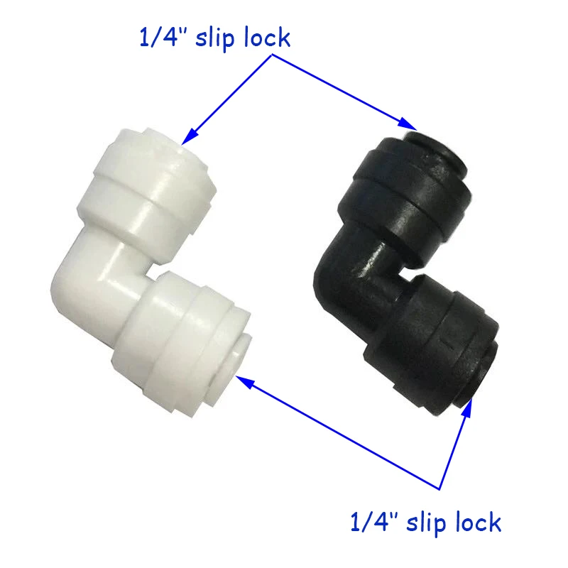 L Type Quick Connecting 90 Degree Butt Connectors Pipe Fittings Low Pressure Slip Lock for 6.35mm 1/4" Hose Fitting | Дом и сад