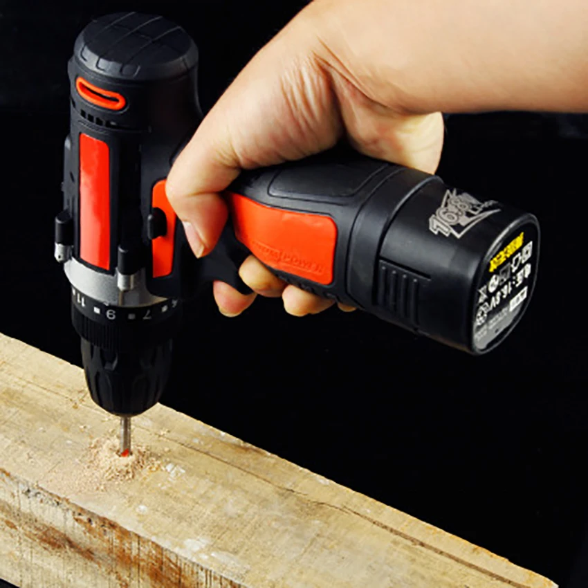 24V Профессиональная беспроводная перезаряжаемая электрическая дрель для дома