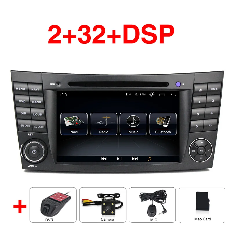 2G Add Camera DVR Для Mercedes Benz e-класс W211 E200 E220 E240 E270 E280 200-2008 W219 Android 9 автомобильный dvd Радио мультимедийный плеер с gps DSP - Цвет: 2G Add Camera DVR