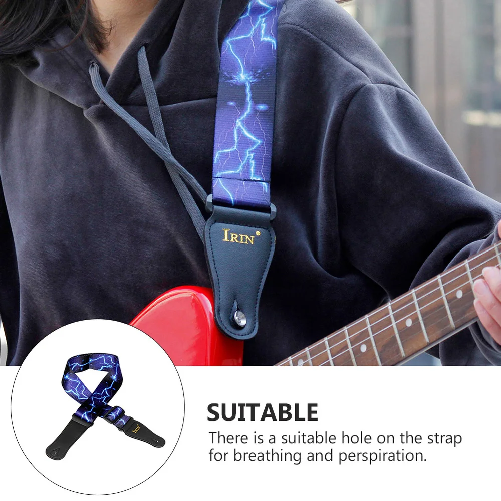 

1Pc Exquisite Guitar Belt Acoustic Guitar Strap Unique Bass Belt (Blue)