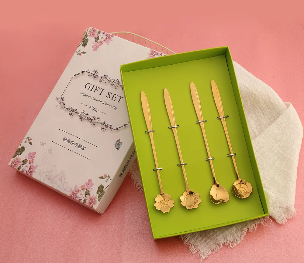 Ложка Sakura креативная ложка для льда из нержавеющей стали длинная кофейная кружка