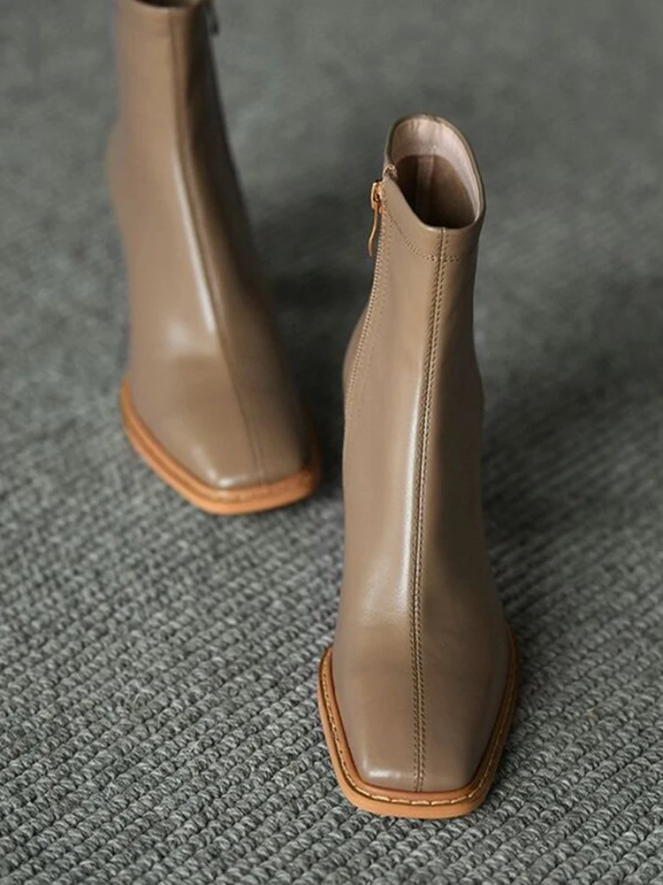 botas piel mujer marron a un precio increíble – Llévate increíbles ofertas  en botas piel mujer marron de vendedores internacionales de botas piel  mujer marron en la app de AliExpress.