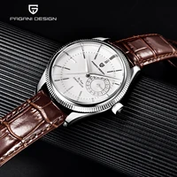 pagani design 2021 fashion low profile casual mens quartz watch high quality leather sapphire glass calendar watch reloj hombre