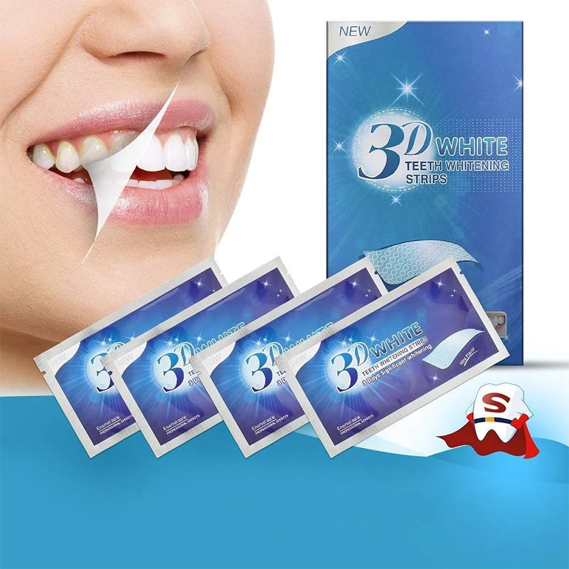 

3D White Teeth Whitening Strips White Tooth Care kit Serum Remove Plaque Stains Dental Bleaching Tools Oral Hygiene