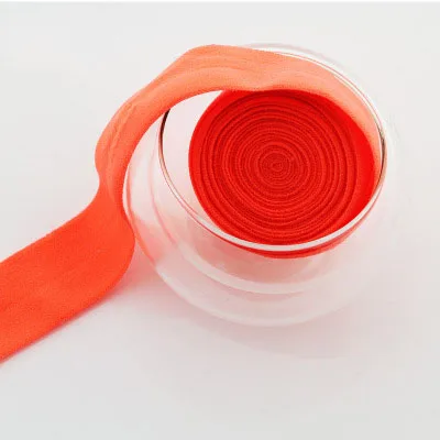 Orange red 10 метров Meetee многоцветная эластичная тесьма лента бинт эластичный пояс для DIY шитье нижнее белье сумки аксессуары для одежды - Цвет: Orange red