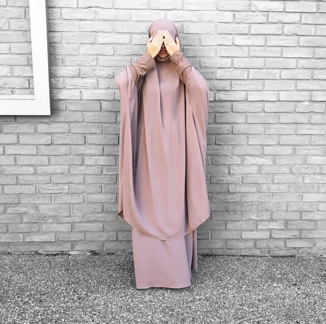 Женское однотонное платье в стиле мусульман кафтан