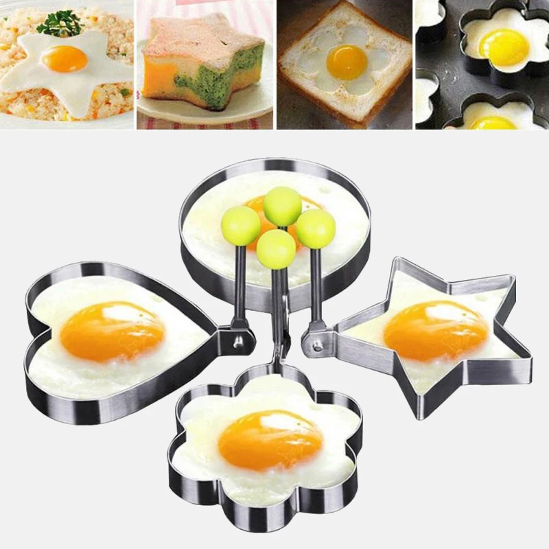 Нержавеющая сталь форма для жарки яиц в виде веселого перевернутого блинов