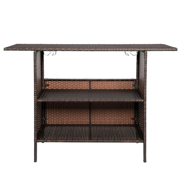 Mesa de Bar moderna, elegante y hermosa, Marr&oacute;n degradado, m&aacute;s f&aacute;cil de montar y ahora m&aacute;s resistente-0