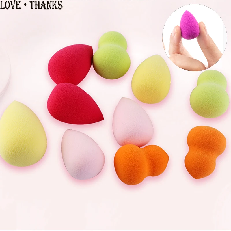 4pcsMini губка для макияжа форма капли воды макияж основа пуховка консилер пудра