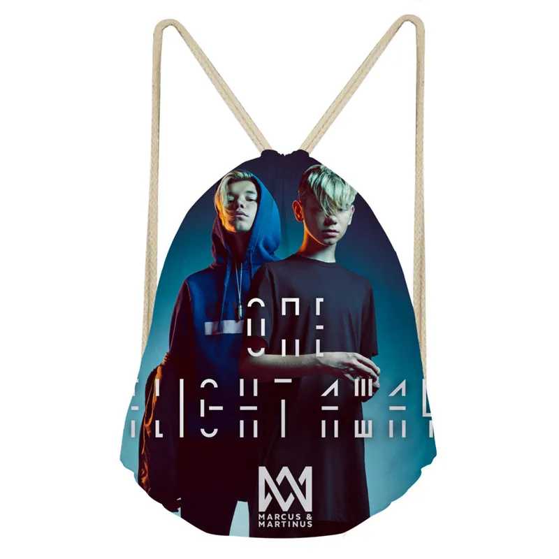 as pictures ThiKin Маркус и Мартинус Drawstring Детская сумка-рюкзак для девочек-подростков небольшие мешки для хранения ежедневный Рюкзак Mochila - Цвет: as pictures