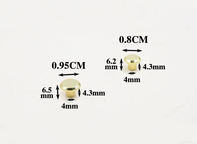 Gold Round Flat Head Chicago Screws Nail Rivets Studs For DIY Art Crafts Belt Strap Fastener Screwback