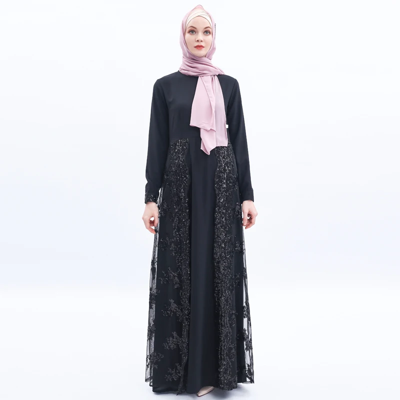 Sequin Abaya Turkish Dresses Dubai Hijab Muslim Dress Caftan Islam Clothing Abayas For Women Kaftan Tesettur Ebise Djelaba Femme