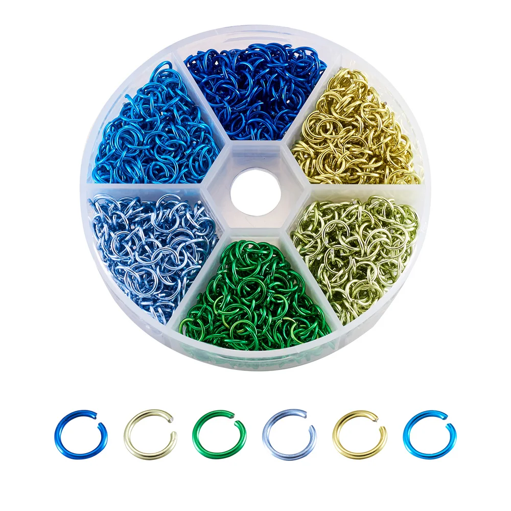6 Цвета Алюминиевой Проволоки Одной Петли Горячей Открыть Перейти Сплит Кольца
