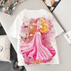 Футболка женская оверсайз с короткими рукавами, модный мультяшный топ Disney в стиле Белоснежки, принцессы в стиле Харадзюку, улззанг, лето 2021