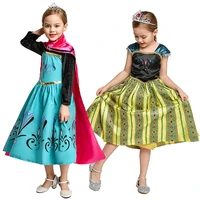 fancy elsa anna dresses for girls cosplay princess costume kids party dress anna role play clothing children cartoon gowns