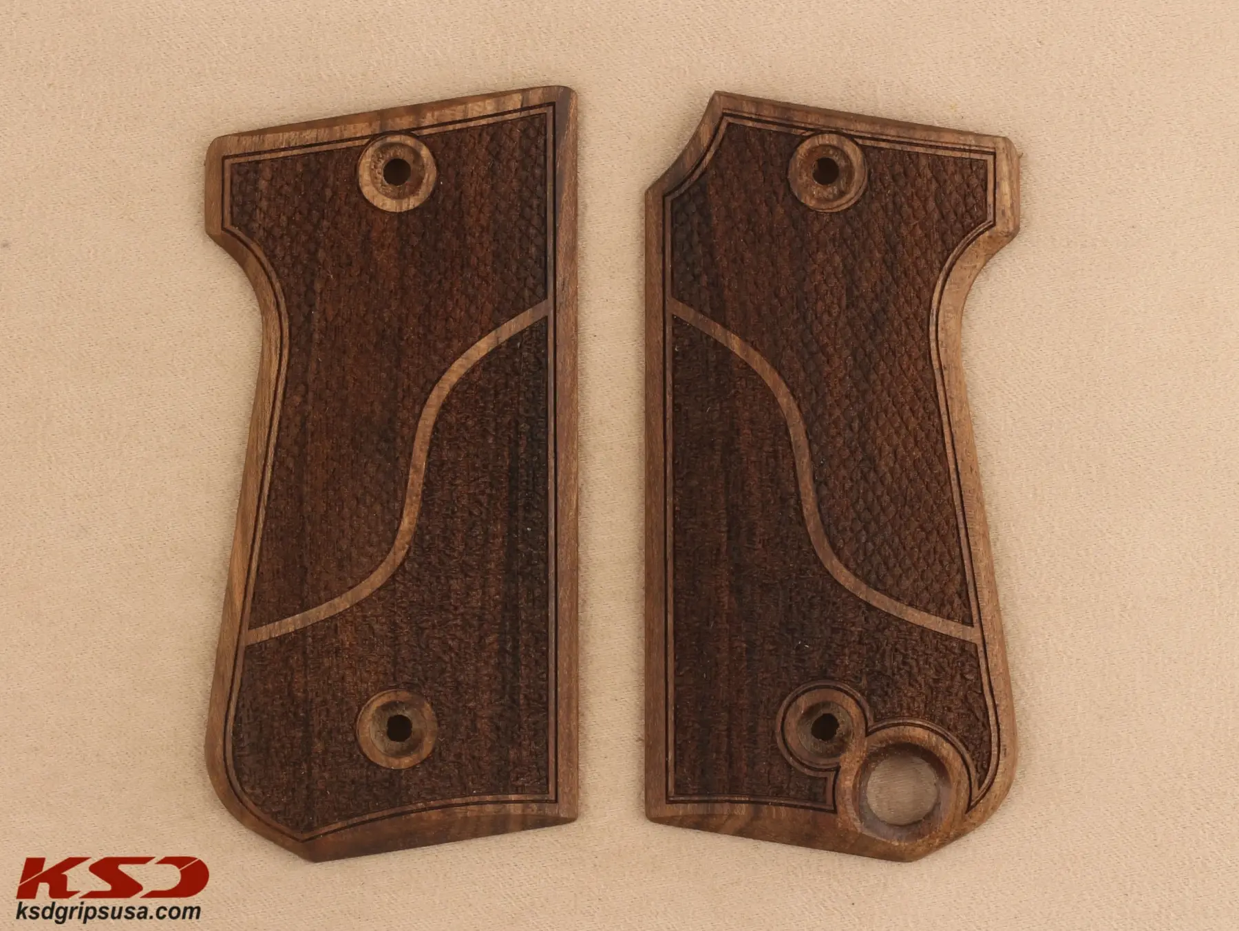 

KSDGrips Brand for Unique RR 51 Compatible Walnut Grip for Replacement with Half Pattern