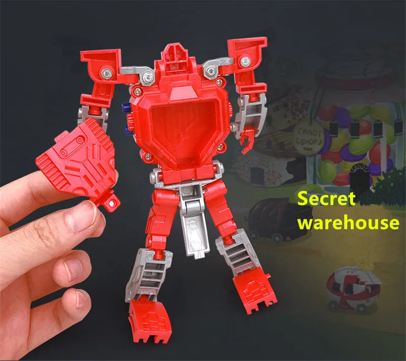 

Cartoon Robot Transformation Wristwatch Toy Avengers Super Heroes Hulk Iron Man Spider Man Figure Children Electronic Watch Toy