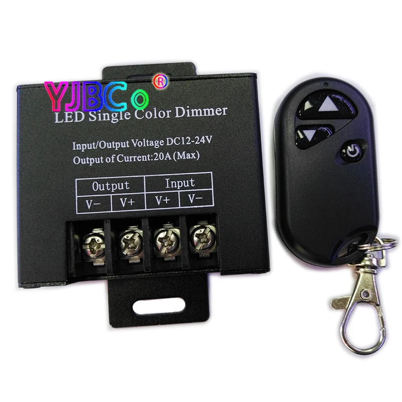 

Одноцветная лента для лампы с 3 клавишами, диммер постоянного тока, 24 В, 20 А, одноцветная Светодиодная лента, контроллер светильник с 3 клавиш...