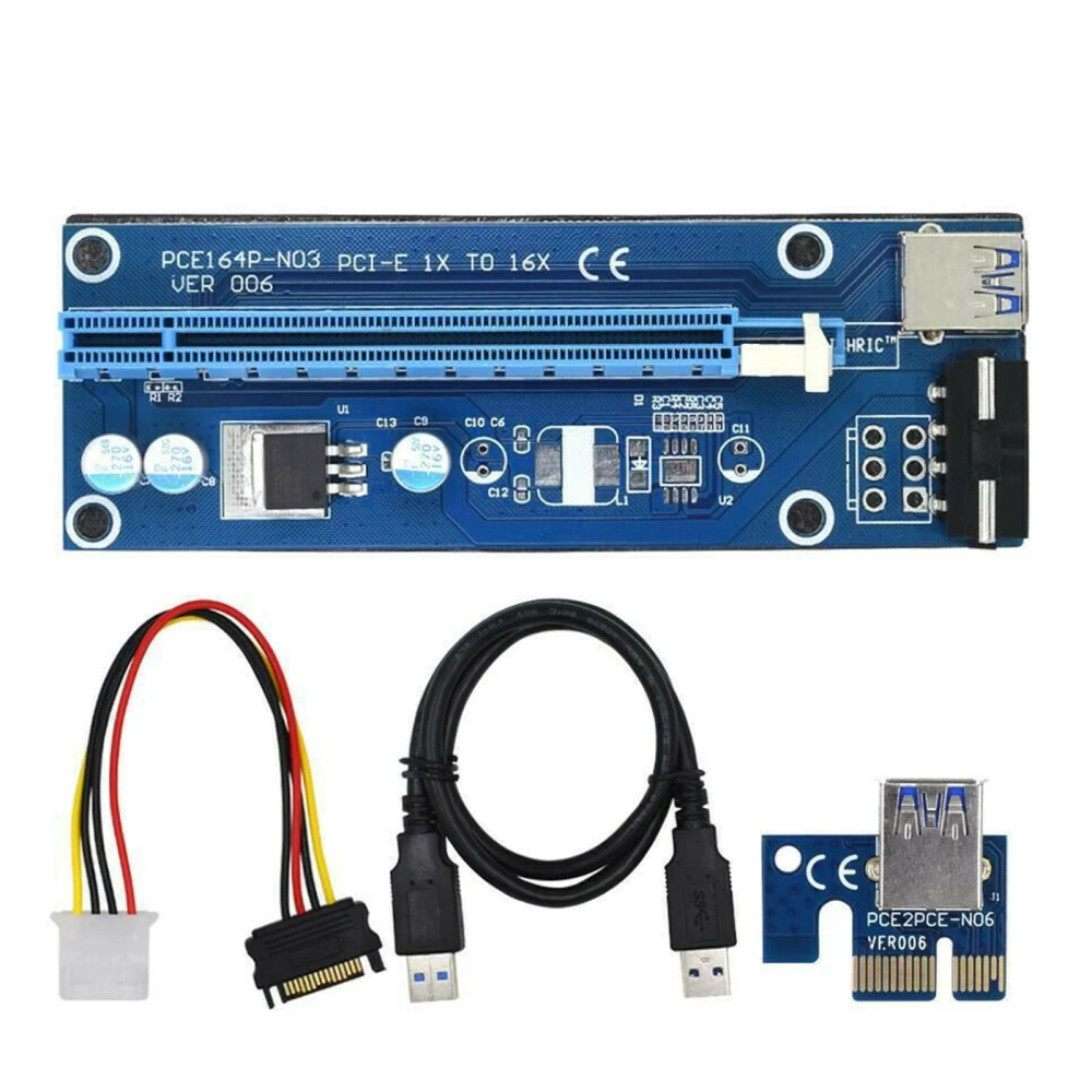 

VER006S PCI-E Riser Card 60CM USB 3.0 Cable PCI Express 1X to 16X Extender PCIe Adapter for GPU Miner Mining