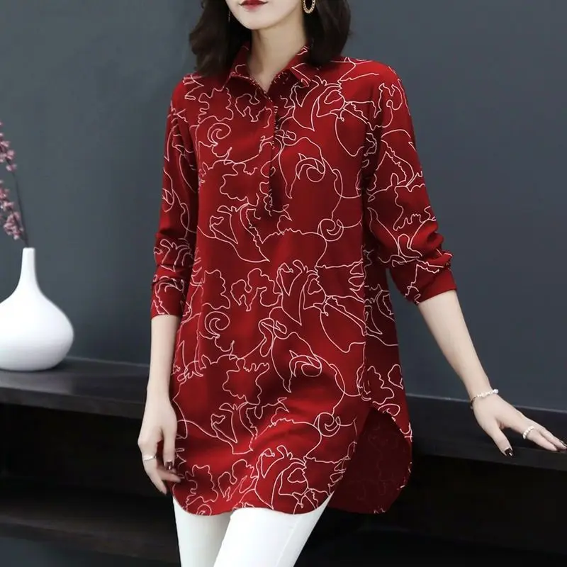 

5XL Kimono Blouse New Printed Long Blusas Femininas Spring Autumn Long Sleeve Shirt Tops Mujer Feminina Ver O 2023 D61