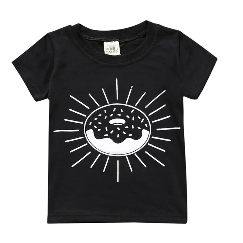 2020 хлопковая одежда для новорожденных футболка с мультяшным принтом серые