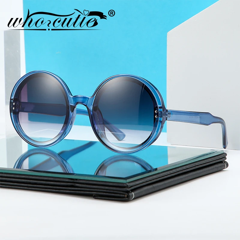 

2020 Retro Round Sunglasses Women Men Brand Design Transparent Blue Frame Circle Lens Fashion 90s Sun Glasses Shades Female S137