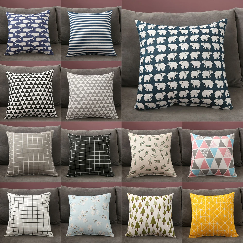 

Geometric Decorative Pillow case Pillow Case Cushion Cover for Home Sofa Car Hotel Livingroom Seat Linen Simple Pillowcase