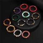 Натуральный камень, искусственный цвет, ручная работа, аметист, гематит, нефрит, богемные ювелирные изделия, эластичное свадебное кольцо, оптовые подарки