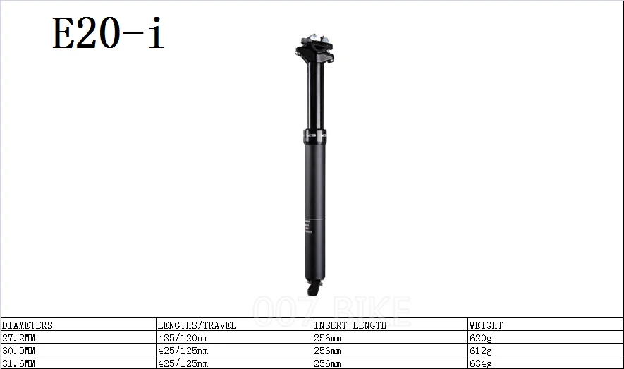 Подседельный штырь для горного велосипеда KS KindShock E20 E20-i 2019/27 2/30 9 мм 31 6 125 | Спорт и