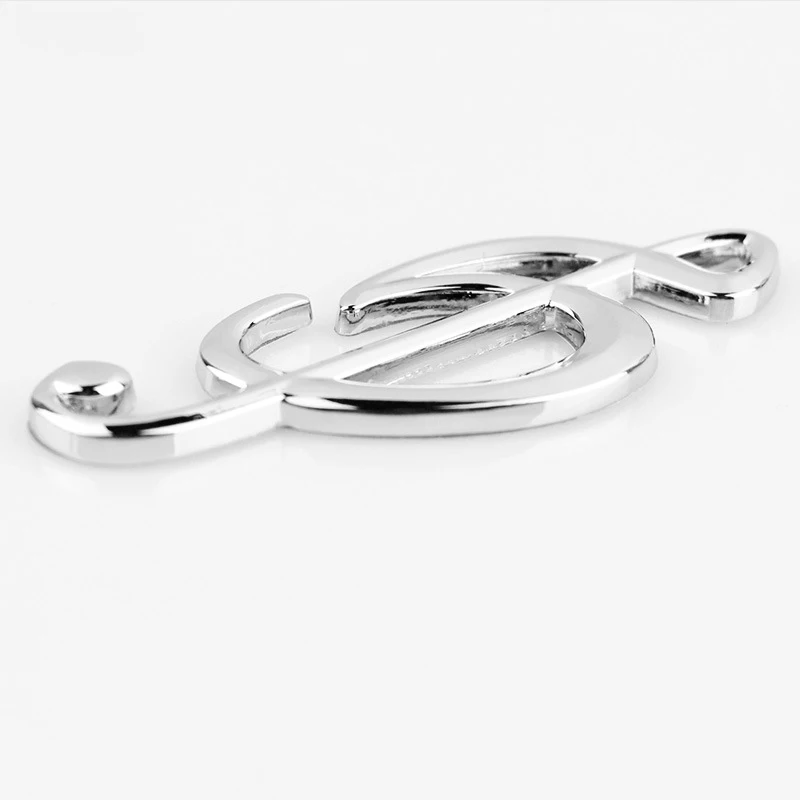 

Universal 3D Metal Musical Note Car Badge Emblem Sticker Plastic Core for Car Modified decorative c-pillar fender car sticker