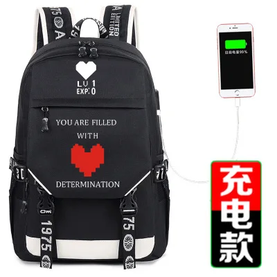 Фото Холщовый Рюкзак Унисекс с принтом USB-портом | Багаж и сумки